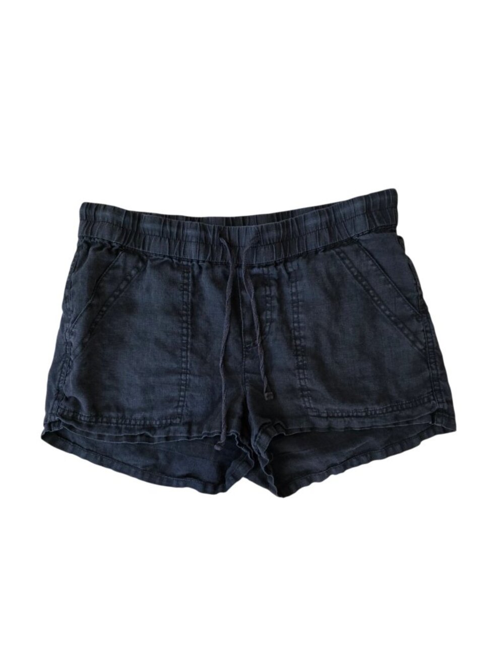 True Religion Linen Shorts Black S